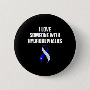 Hydrocephalus Survivor Love Awareness Warrior 6 Cm Round Badge