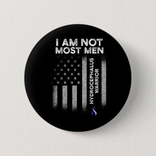 Hydrocephalus Survivor Most Men Awareness Warrior 6 Cm Round Badge