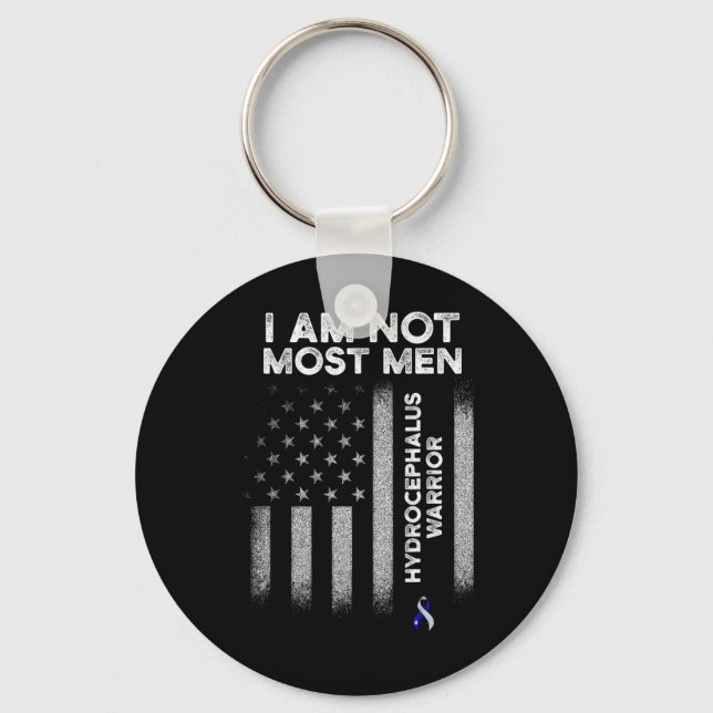 Hydrocephalus Survivor Most Men Awareness Warrior  Key Ring (Front)