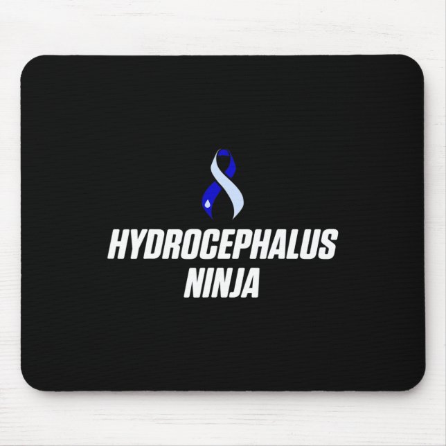 Hydrocephalus Survivor Ninja Awareness Warrior 1 Mouse Pad (Front)