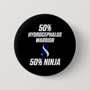 Hydrocephalus Survivor Ninja Awareness Warrior 6 Cm Round Badge