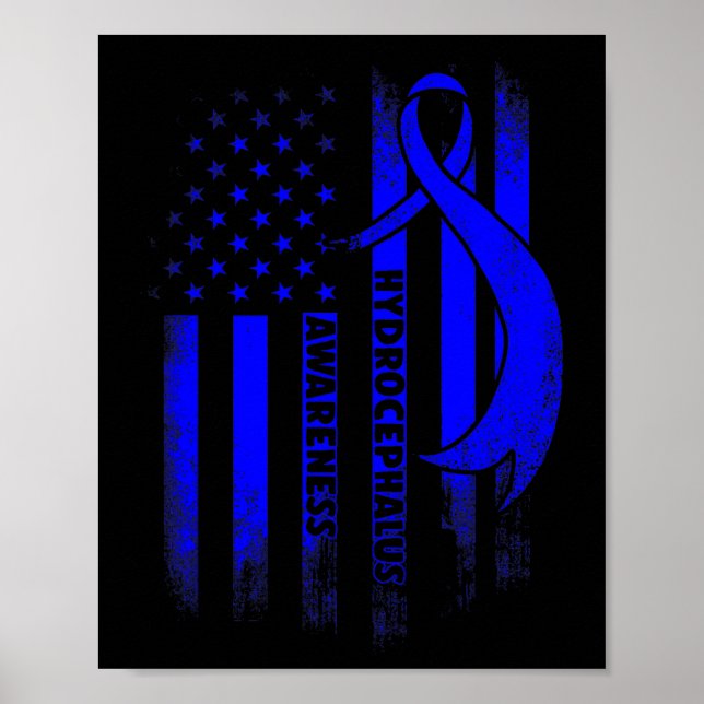 Hydrocephalus Survivor Overcome Awareness Warrior  Poster (Front)