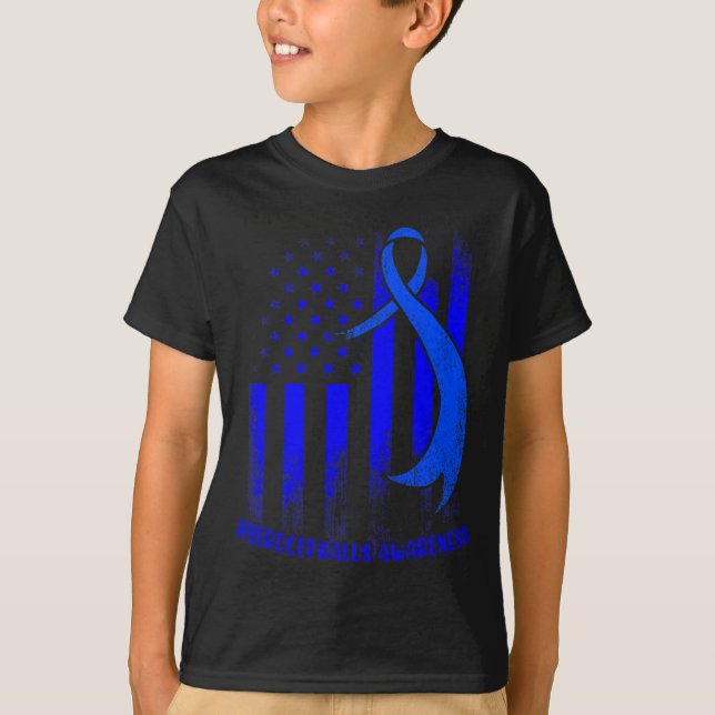 Hydrocephalus Survivor Overcoming Awareness Warrio T-Shirt (Front)