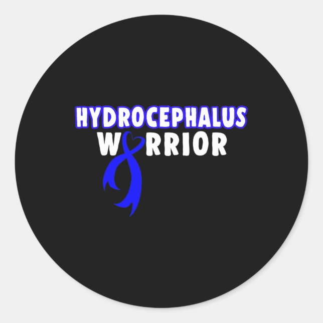Hydrocephalus Survivor Prevent Awareness Warrior  Classic Round Sticker (Front)