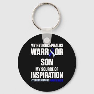 Hydrocephalus Survivor Son Awareness Warrior 7 Key Ring