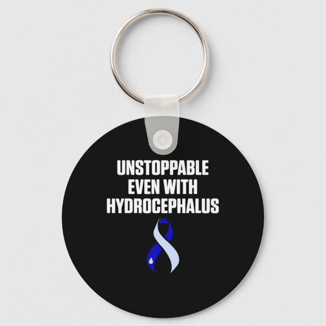 Hydrocephalus Survivor Stop Awareness Warrior 3 Key Ring (Front)