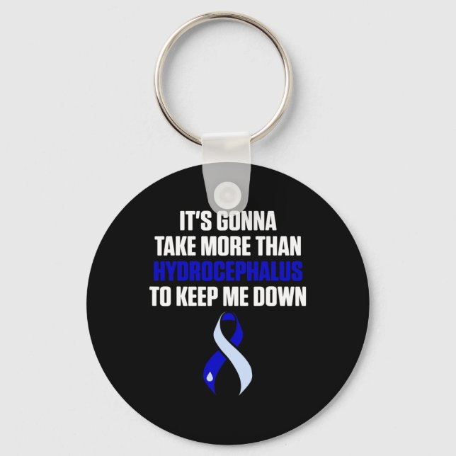 Hydrocephalus Survivor Take Awareness Warrior  Key Ring (Front)