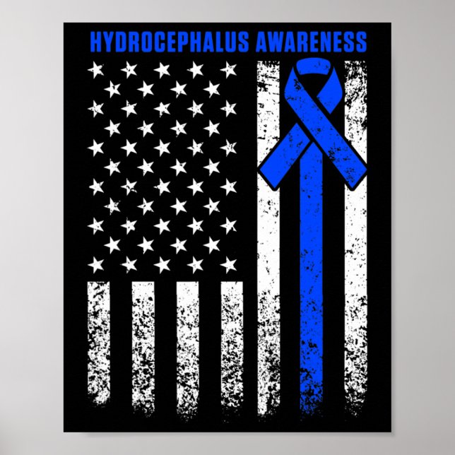 Hydrocephalus Survivor Therapy Awareness Warrior  Poster (Front)