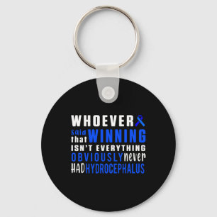 Hydrocephalus Survivor Winning Awareness Warrior 2 Key Ring