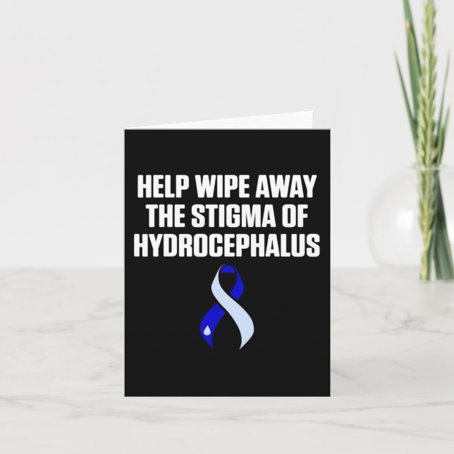 Hydrocephalus Survivor Wipe Awareness Warrior  Card (Front)