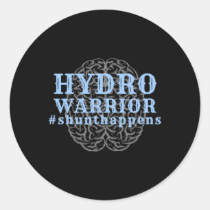 Hydrocephalus Walk Hydro Warrior Shunt Happens  Classic Round Sticker