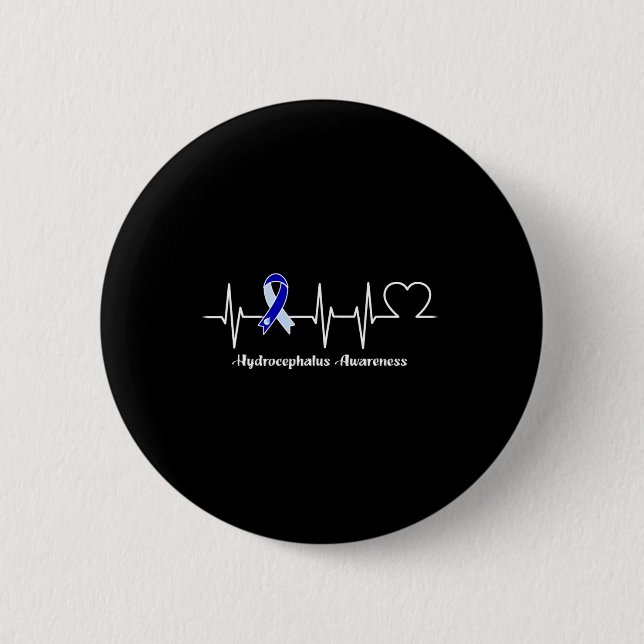 Hydrocephalus Warrior  6 Cm Round Badge (Front)