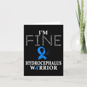 Hydrocephalus Warrior I'm Fine Feather Card