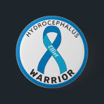 Hydrocephalus Warrior Ribbon White Button<br><div class="desc">Hydrocephalus Warrior Ribbon White Button for awareness and support for people with hydrocephalus.</div>