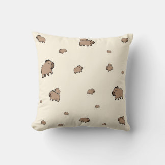 Hydrochoerus hydrochaeris Pillow Cushion
