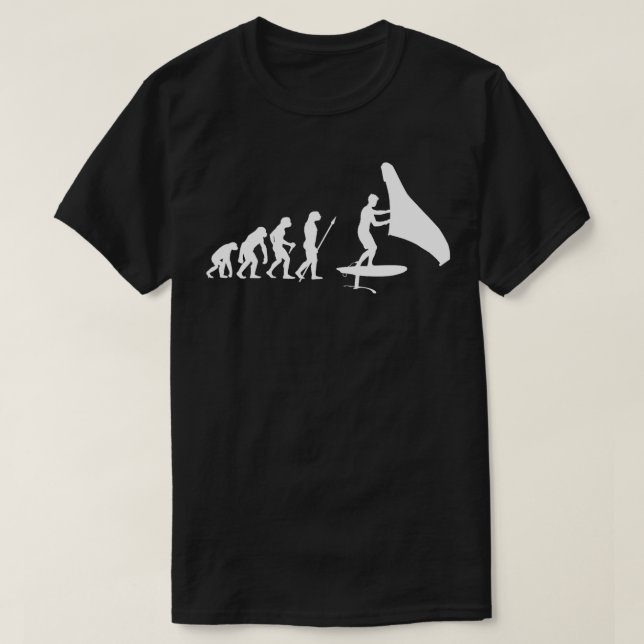 Hydrofoil Wingfoil Evolution Foilwing Wingfoiling  T-Shirt (Design Front)