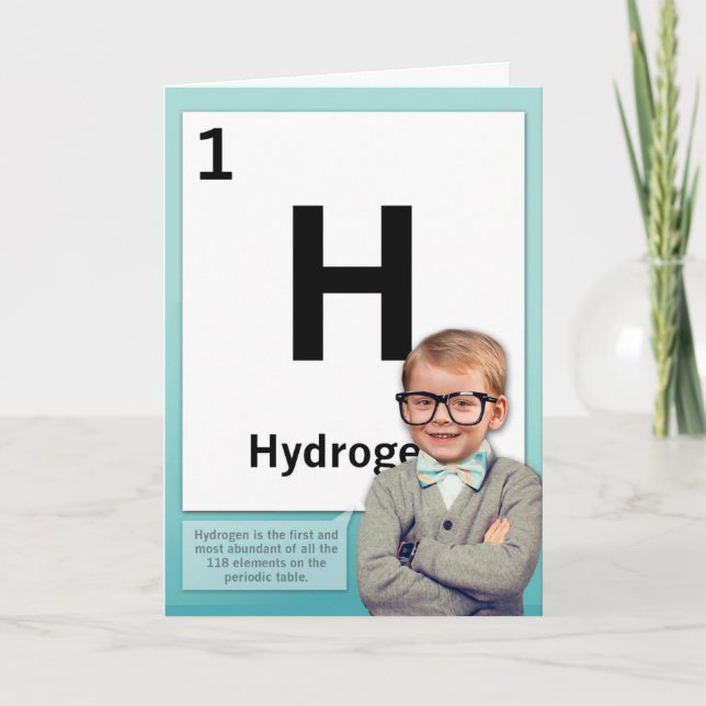 Hydrogen 1st Birthday - Greeting Card (Front)