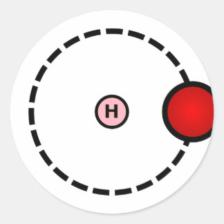 Hydrogen Atom Classic Round Sticker