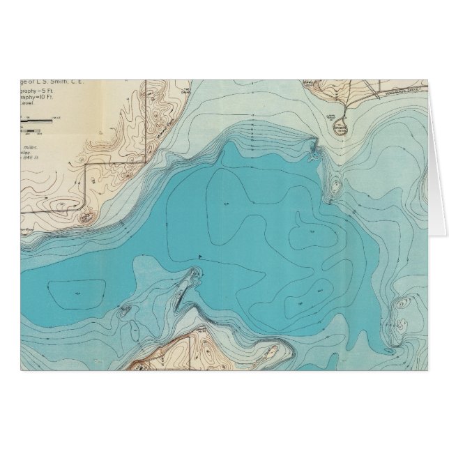 Hydrographic map Lake Mendota (Front Horizontal)