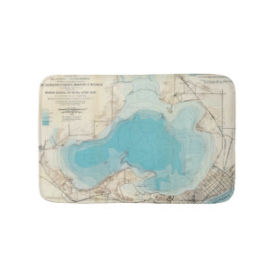 Hydrographic map Lake Mendota Bath Mat