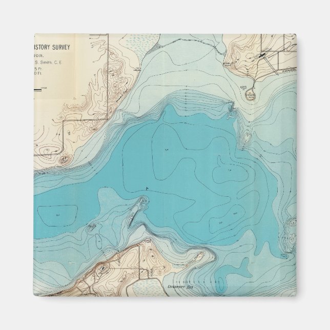 Hydrographic map Lake Mendota Magnet (Front)