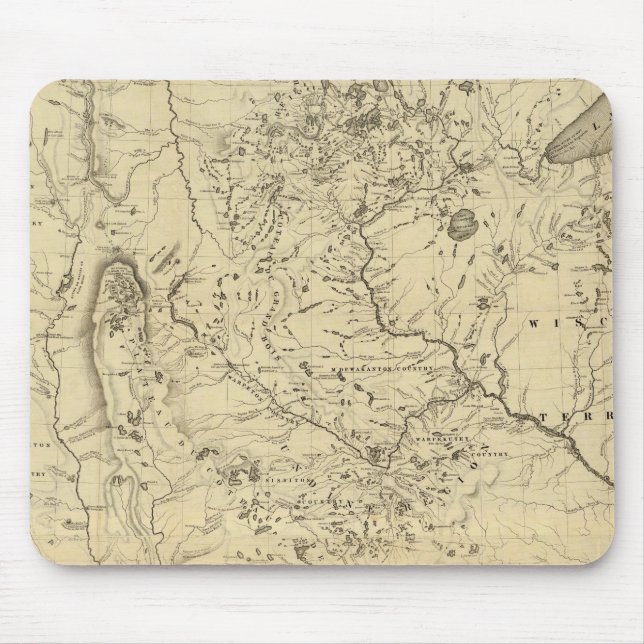 Hydrographical Basin of Mississippi River Mouse Pad (Front)