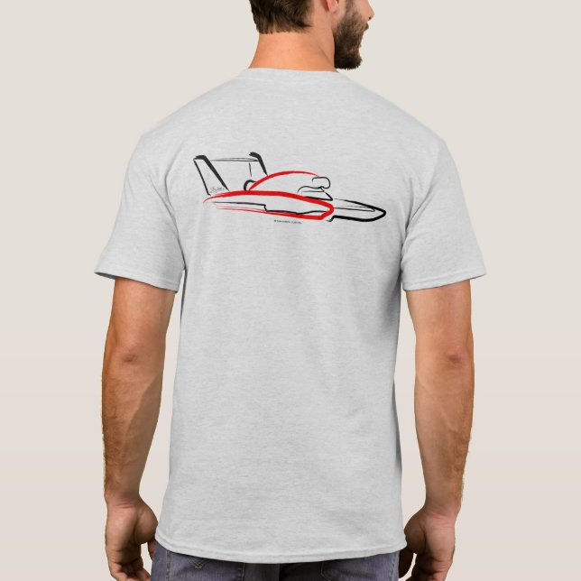 Hydroplane 01 Ash Back T-Shirt (Back)