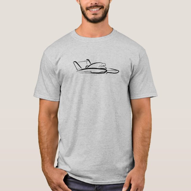 Hydroplane 01 Grey Front T-Shirt (Front)