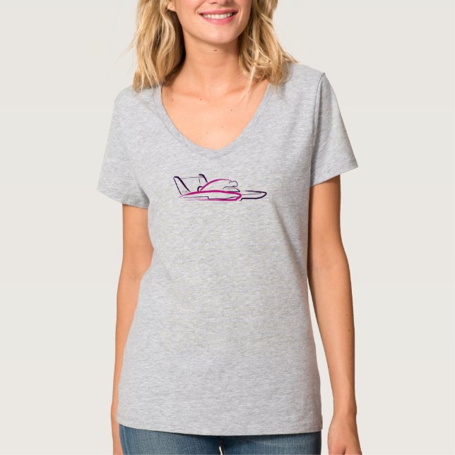 Hydroplane 01 Pink on Grey Front T-Shirt (Front)