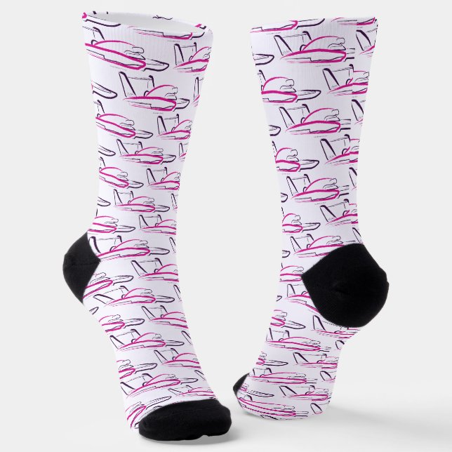 Hydroplane 01 Pink Socks (Angled)