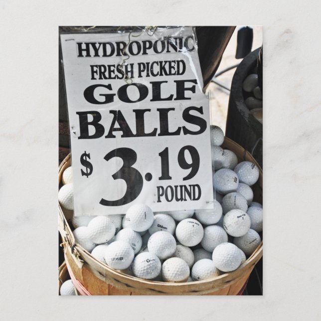 Hydroponic Golf Balls Postcard (Front)