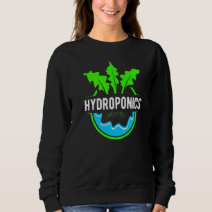 Hydroponics Graphic Cow Farmer Agriculture Tractor Sweatshirt