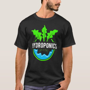 Hydroponics Graphic Cow Farmer Agriculture Tractor T-Shirt