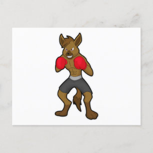Hyena at Boxing with Boxing gloves Postcard