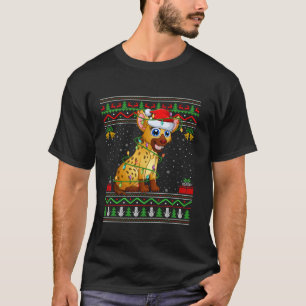 Hyena Christmas Lights Santa Ugly Sweater Xmas