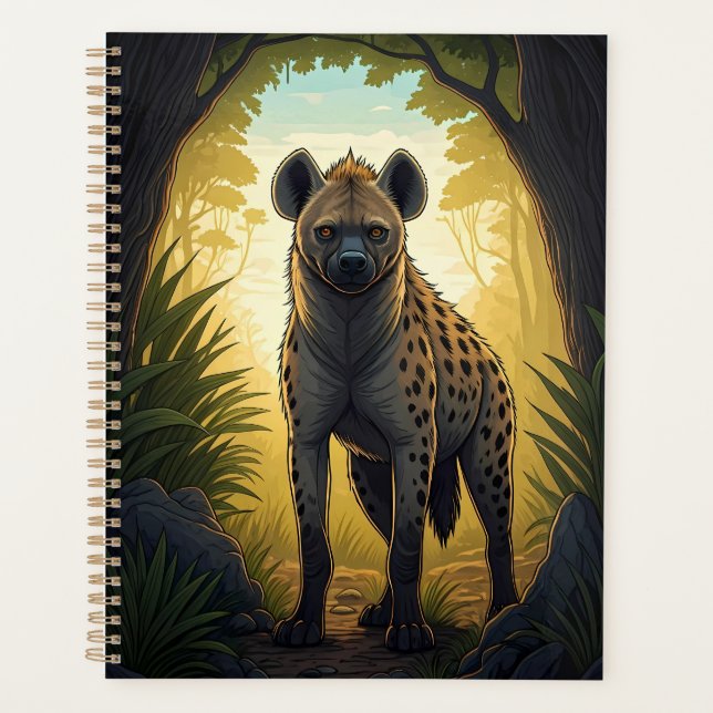 Hyena in a Forest Clearing Planner (Front)