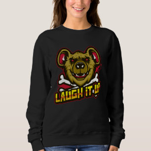 Hyena Laugh It Up Comedian Cross Bones Zoo Keeper Sweatshirt