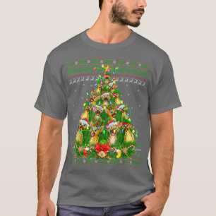 Hyena Lover Xmas Lights Ugly Hyena Christmas Tree T-Shirt