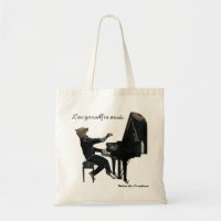 Hyena Piano Music Player Fantasy Art Budget Tote