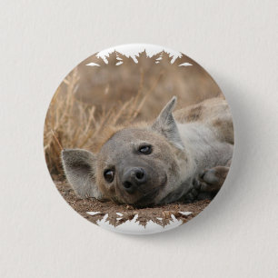 Hyena Picture Round Pin