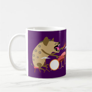 Hyena Playing Drums Coffee Mug