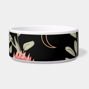 Hyena & Protea: Dark Vintage Pattern