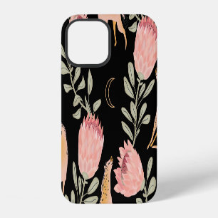 Hyena & Protea: Dark Vintage Pattern iPhone 12 Case