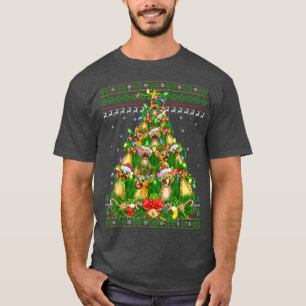 Hyena Xmas Lighting Tree Santa Hyena Ugly Christma T-Shirt