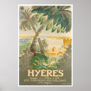 Hyeres France Art French Travel Poster Print