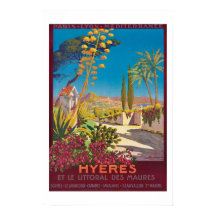 Hyères France Travel Poster