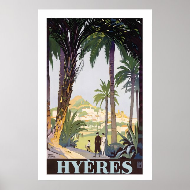 Hyeres Provence-Alpes-Côte d'Azur France Vintage Poster (Front)