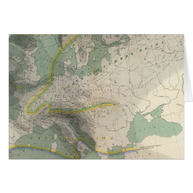 Hyetographic map Europe (Front Horizontal)
