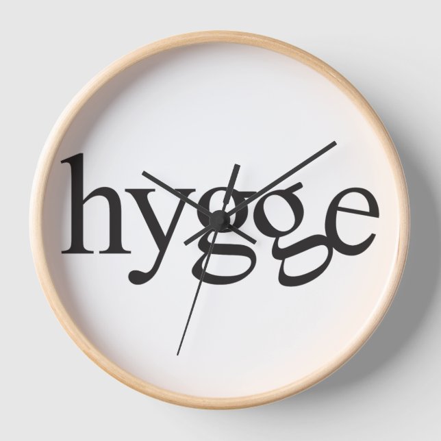 Hygge Black and White Clock (Front)