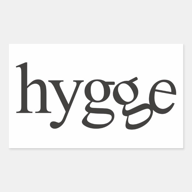 Hygge Black and White Sticker (Front)
